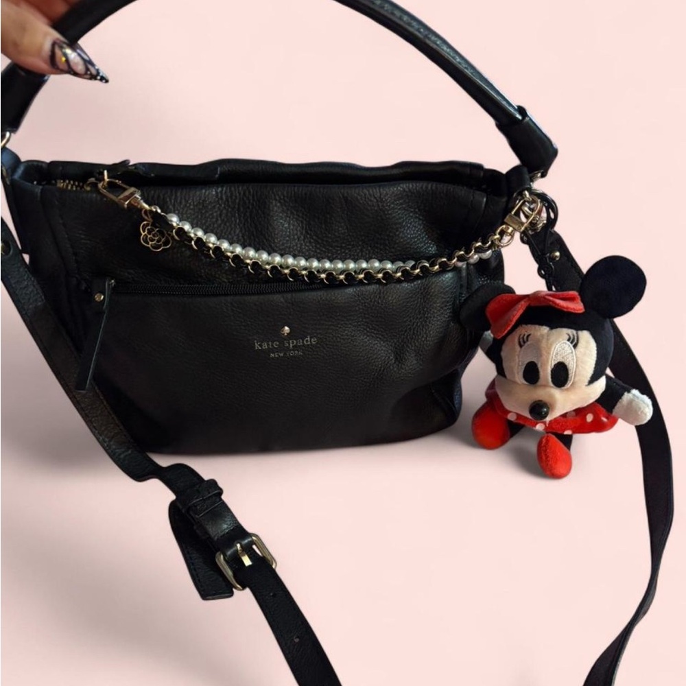 Kate Spade Black Crossbody Bag with Chain Detail